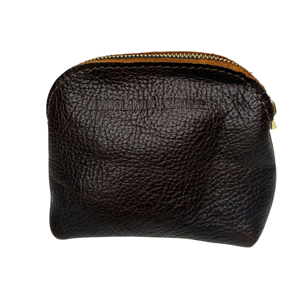 Portland Leather Goods Mini Luna Pouch Coldbrew Brown Full Grain Leather New